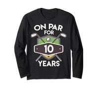 Camisa de Golf de cumpleaños a la par para 10 años de Regalo Que Cumple 10 años Manga Larga
