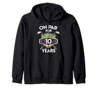 Camisa de Golf de cumpleaños a la par para 10 años de Regalo Que Cumple 10 años Sudadera con Capucha