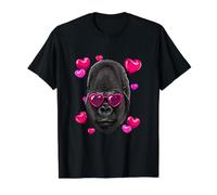 Camisa de Gorila para el día de San Valentín simio Primate Amante de los Monos Camiseta gráfica económica, Hombre, Negro, XL