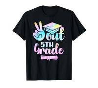 Camisa de graduación de 5º Grado Peace out 5º Grado teñido Anudado niños Camiseta