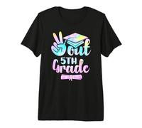 Camisa de graduación de 5º Grado Peace out 5º Grado teñido Anudado niños Camiseta Premium