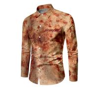 Camisa de Halloween para hombre con problemas resueltos, camiseta de manga larga, divertida, disfraz de horror, camiseta de manga larga, estampado sangriento, disfraz de vacaciones, camiseta, Nº 16