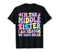 Camisa de Hermana Media Divertida I Am Reason We Have Rules Sibling Camiseta