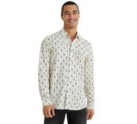 Camisa de hombre Desigual Roz color crema con estampado artístico S