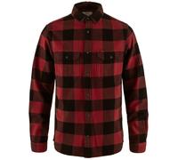 Camisa de hombre Fjällräven Övik Heavy Flannel Shirt M Talla: L / Color: rojo/negro