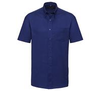 Camisa de Hombre Manga Corta Oxford Talla Especial Easy Care Pecho S-6XL (B933)