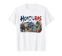 Camisa de Honduras, gráfico de Mapa de la Bandera de Honduras para los Amantes Camiseta