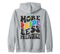 Camisa de Igualdad LGBTQ Retro con diseño de arcoíris y más Orgullo y Menos prejuicios Sudadera con Capucha