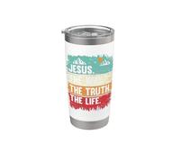 Camisa de Jesús para niños The Way Truth Life Kids Christian Worship Vaso térmico de acero inoxidable de doble pared