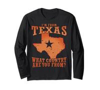 Camisa de la Bandera de Texas I'm from Texas What Country Are You from Manga Larga