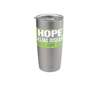 Camisa de la enfermedad celíaca de la esperanza - Conciencia de la enfermedad celíaca Vaso térmico de acero inoxidable de doble pared