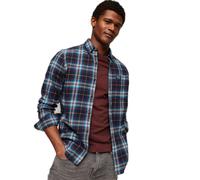 Camisa de leñador de manga larga de algodón orgánico Superdry S
