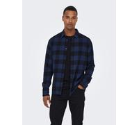 Camisa de leñador de ONLY & SONS Cuadros Camisa de franela de manga larga para e