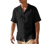Camisa De Lino Hombre Camisa Hombre Pack Camisetas Camiseta Verde Estampada Blanca Basica Camisas Manga Corta Ropa Medieval Tallas Grandes Botones Verano Casual XL Negra Chaqueta Americana Leopardo