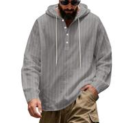 Camisa de lino para hombre de manga larga con capucha, camisa de lino para hombre, a rayas, ligera, informal, con capucha, verano, fina, sudadera con capucha de secado rápido, polo cómodo a cuadros