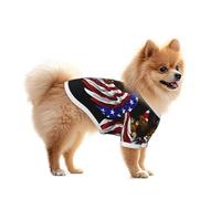 Camisa de malla con águila patriótica de la bandera de Estados Unidos, ligera y transpirable, de secado rápido, elástica, chaleco para perros pequeños