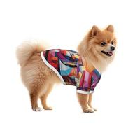 Camisa de malla para perro con imagen de color fresco, ligera y transpirable, chaleco elástico de secado rápido para perros pequeños