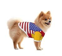 Camisa de malla para perro con la bandera de Estados Unidos de España, ligera y transpirable, de secado rápido, elástica, chaleco para perros pequeños