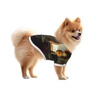 Camisa de malla para perros con diseño de girasoles en el baño, ligera y transpirable, de secado rápido, elástica, para perros pequeños