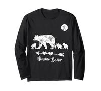 Camisa de mamá oso con tres lindos cachorros de oso, regalo para el Día de la Madre Manga Larga