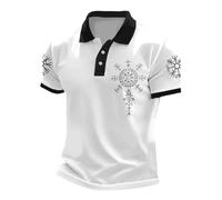 Camisa de Manga Corta con Botones al Frente y Estampado gráfico para Estilo Casual con Libertad de Movimiento