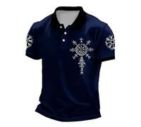 Camisa de Manga Corta con Botones al Frente y Estampado gráfico para Estilo Casual con Libertad de Movimiento