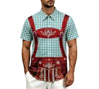 Camisa de manga corta para hombre con estampado de cerveza, para uso diario, cómodo fin de semana, verde menta, 5XL