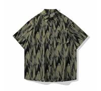 Camisa de manga corta para hombre de seda de hielo estampada camisa de verano con solapa con botón abajo refrescante camisa casual retro moderna ropa de calle camisa de playa camisa de playa ajuste