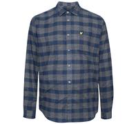 Camisa De Manga Larga A Cuadros Para Hombre Lyle & Scott LW1707V-Z271 Azul Nueva