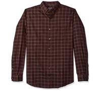 Camisa de manga larga con botones y antiarrugas para hombre Van Heusen, color rojo Pinot Noir, talla 4XL