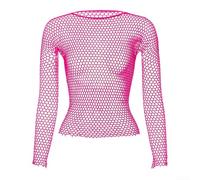 Camisa de manga larga de malla hueca para hombre, alta elasticidad, con fugas, transpirable, invisible, moldeadora, ropa interior para cintura de hasta 34.4 pulgadas, color negro (rosa)