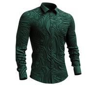 Camisa de manga larga estampada para hombre, camiseta religiosa con estampado de tótem 3D, camisas con botones y ajuste muscular, camisetas góticas vintage, tops de cachemira, tops de boda, tops de