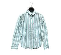 Camisa de manga larga Levi's para hombre Blue Stripe, azul/verde, M