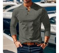 Camisa de manga larga para hombre, camiseta de color sólido con forro polar, capa base de terciopelo cálido para clima frío (XXXL verde)