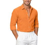 Camisa de manga larga para hombre, elástica, sin planchado, de corte regular, para el tiempo libre, boda, traje de boda, camisa con bolsillo, cómoda camisa de trabajo, camisa básica para traje