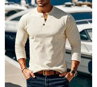 Camisa de manga larga para hombre, forro polar, color sólido, capa base de terciopelo cálido para clima frío (albaricoque L)