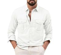 Camisa de manga larga para hombre negro, camisas de ocio para hombre, ajuste regular, camisa de verano, vintage, camisa de ocio, transpirable, camisas casuales, camisa de negocios, tallas grandes