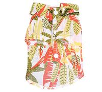 Camisa de Mascotas Hawaiana. Camiseta de Transpirable Camiseta de Verano Cats Bodas para Acampar (L)