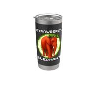 Camisa de meme italiano de elefante de fresa para niños Vaso térmico de acero inoxidable de doble pared