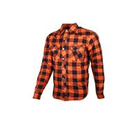 Camisa de Moto de Franela GMS Jaguar Naranja/NegroXL Naranja,Negro