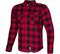 Merlin Sherbrook D30 Camisa de motocicleta de una sola capa, negro-rojo, tamaño L para Hombres