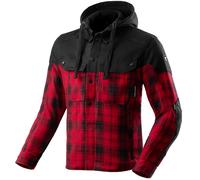 Camisa de moto Rebelhorn Shifter negra y roja 2XL