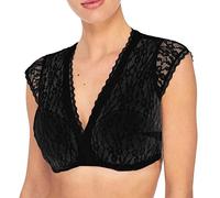 Camisa de mujer de manga corta Crop Top de encaje a la moda y la vendimia Blusa de Dirndl Sexy y Transpirable, Blusa Dirndl Confort y Slim Fit Camisa blanca Chic y elegante para Oktoberfest, Le Noir