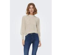 Camisa de mujer JDY cuello alto botones detalle encaje manga larga