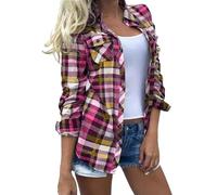 Camisa de mujer verano fluido blusa de trabajo para mujer de gran tamaño elegante camisa casual de verano camisa básica ropa glamour algodón y lino blusas manga larga cuello solapa camisas, rosa
