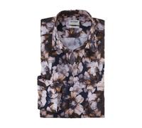 Camisa De Negocios Olymp Level Five Para Hombre Roja Floral 208474 18 Marino