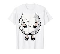 Camisa de Oveja para Adultos, niños, Hombres, Mujeres, Disfraz de Oveja de Cordero Camiseta gráfica económica, Hombre, Blanco, M