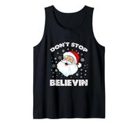 Camisa de Papá Noel de Don't Stop Believing Divertida Navidad Camiseta sin Mangas