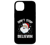 Camisa de Papá Noel de Don't Stop Believing Divertida Navidad Carcasa para iPhone 14 Plus