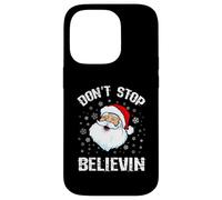 Camisa de Papá Noel de Don't Stop Believing Divertida Navidad Carcasa para iPhone 14 Pro